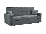 Sofy i kanapy - Vente-Unique 3-osobowa rozkładana kanapa z tkaniny CANETTI - Kolor: szary - miniaturka - grafika 1