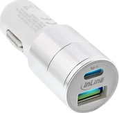 Ładowarki samochodowe - InLine Ładowarka Ładowarka samochodowa USB Ładowarka Quick Charge 3.0 12 24VDC &gt 5V DC 3A USB-A + USB Typu-C biała 31502W - miniaturka - grafika 1