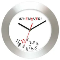 Zegary - Atrix Aluminiowy zegar naścienny whenever AL2412WE - miniaturka - grafika 1