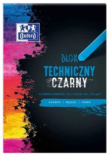Oxford BLOK TECHNICZNY A4/10K CZARNY 0XFRD 72546 AP72539 - Szkolne artykuły papiernicze - miniaturka - grafika 3