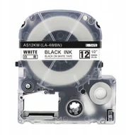 Papier do drukarek - Epson Taśma do AS-12KW LA-4WBN 12/8 Biała/Czarny - miniaturka - grafika 1
