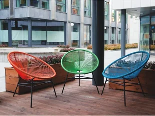 Beliani Krzesło ogrodowe zielone ACAPULCO - Fotele i krzesła ogrodowe - miniaturka - grafika 4