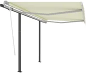 Markizy - VidaXL Lumarko Automatycznie zwijana markiza ze słupkami, 3,5x2,5 m  3070127 VidaXL - miniaturka - grafika 1