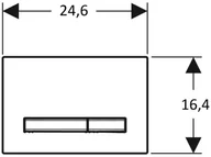 Przyciski spłukujące - Geberit Sigma50 Przycisk spłukujący WC lava/chrom 115.788.JK.2 - miniaturka - grafika 1