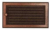 Akcesoria kominkowe - Parkanex Kratka kominkowa 16x32cm z żaluzją stara miedź 10365 - miniaturka - grafika 1