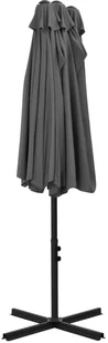 vidaXL Parasol ogrodowy na słupku aluminiowym, 460x270 cm, antracytowy - Parasole ogrodowe - miniaturka - grafika 6