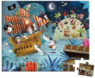 Janod Puzzle w walizce Wyprawa po skarb 36 elementów 4+ Made in France, solution-bc-7545-0 - Puzzle - miniaturka - grafika 5