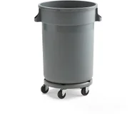 Kosze na śmieci - AJ Produkty Plastikowy pojemnik na odpady DOUGLAS z wózkiem, 120 L, szary - miniaturka - grafika 1