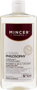 MINCER VITAMINS PHILOSOPHY N° 1011 TONIZUJĄCY PŁYN MICELARNY 250 ml 7069579 - Płyny micelarne - miniaturka - grafika 3