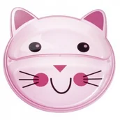 Miseczki i talerzyki dla dzieci - Canpol babies Canpol Talerz z podziałką Zwierzątka 74/005 : Kolor - Różowy - miniaturka - grafika 1