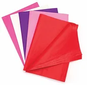 Maty do nauki czystości - Baker Ross duży zestaw bibułek w kolorze czerwonym, różowym i fioletowym (25 sztuk)  dla dzieci do majsterkowania i tworzenia dekoracji na Walentynki - miniaturka - grafika 1