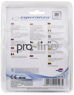 Esperanza HUB USB EA158 Hub 4 Porty USB 2.0 3 x USB 1 x microUSB EA158 5901299925034 (EA158 - 5901299925034) - Huby USB - miniaturka - grafika 3