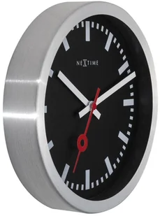 Nextime Zegar ścienny, stojący z indeksami, Station, czarny, 19x3,5 cm - Zegary - miniaturka - grafika 4