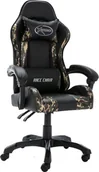 Fotele gamingowe - vidaXL Fotel Fotel dla gracza czarny i moro sztuczna skóra 320095 - miniaturka - grafika 1