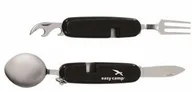 Zestawy sztućców - EASY CAMP Sztućce podróżne niezbędnik FOLDING CUTLERY kolor czarny - miniaturka - grafika 1