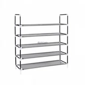 Szafki na buty - TEKSTYLNY REGAŁ PÓŁKA ORGANIZER NA BUTY 5 PÓŁEK - miniaturka - grafika 1