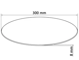 vidaXL Blat stołu ze szkła hartowanego, okrągły, 300 mm vidaXL - Blaty meblowe i parapety okienne - miniaturka - grafika 4