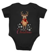 Koszulki męskie - Koszulkowy Merry Christmas - reniferek - body dziecięce z nadrukiem 12338 - miniaturka - grafika 1