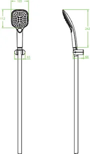 Laveo Laveo zestaw natryskowy punktowy Zorita NLZ 60AD biała/chrom - Akcesoria do armatury i ceramiki - miniaturka - grafika 4