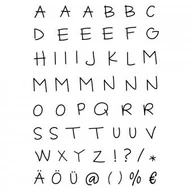 Scrapbooking - efco Efco Stempel pocztowy Clear Alphabet wielkich liter, przezroczysty, A7/74 X 105 MM, 55-częściowy, wysokość ok. 7 MM 4511254 - miniaturka - grafika 1