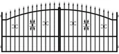 Ogrodzenia - Polargos Brama dwuskrzydłowa ELIZA III 350 x 150 cm - miniaturka - grafika 1