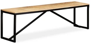 vidaXL Ławka z drewna mango, 160x35x45 cm vidaXL - Ławki do przedpokoju - miniaturka - grafika 14