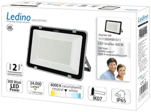 Ledino Reflektor budowlany LED Oberbilk, 4 000 K, 300W - Oświetlenie warsztatowe - miniaturka - grafika 2