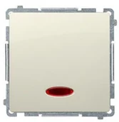 Wyłączniki światła i elektryczne - Kontakt Kontakt_Simon Przycisk pojedynczy zwierny bez piktogramu z podświetleniem (moduł) 10AX. 250V. szybkozłącza beż BMP1L.01/12 - miniaturka - grafika 1