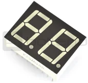 Podzespoły elektroniczne - Wyświetlacz 8-segmentowy x2 - 14mm niebieski - wsp. anoda LCD-06435 - miniaturka - grafika 1