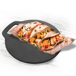 Płyta żeliwna patelnia do pizzy placków tortilli - Patelnie - miniaturka - grafika 3