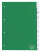 Przekładki do segregatorów - DURABLE Przekładki do segregatora A4 10 stron zielone 6221-05 - miniaturka - grafika 1