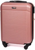 Walizki - Solier Luggage Walizka podróżna mała ABS STL945 pudrowy róż - miniaturka - grafika 1