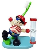 Szczoteczki do zębów - Hess-Spielzeug Hess lakierowania drewnianych zabawek do mycia zębów Zegar Pirat Hess_14579 - miniaturka - grafika 1