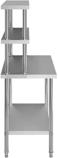 VidaXL Kuchenny stół roboczy z półką, 120x60x150 cm, stal nierdzewna 3054470   VidaXL - Akcesoria gastronomiczne - miniaturka - grafika 4