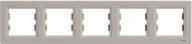 Klawisze i ramki - Schneider Asfora ramka pięciokrotna pozioma brąz EPH5800569 EPH5800569 - miniaturka - grafika 1