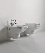 Miski WC - Kerasan Waldorf 55x37 biały 411501+418801 - miniaturka - grafika 1