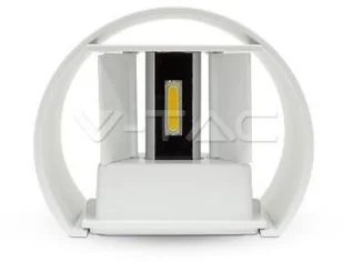 v-tac Oprawa Ścienna Kinkiet 6W V-TAC Góra/Dół Regulowany Czarny Okrągły IP65 Bridgelux VT-756 4000K 660lm - Lampy ścienne - miniaturka - grafika 3