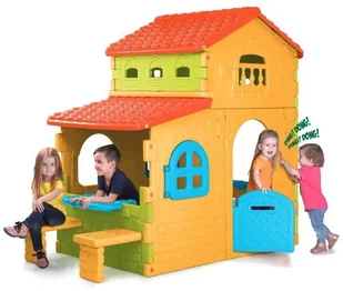 Feber Domek Ogrodowy Super Villa ze Stolikiem Krzesłami Duży 13047 - Place zabaw - miniaturka - grafika 2