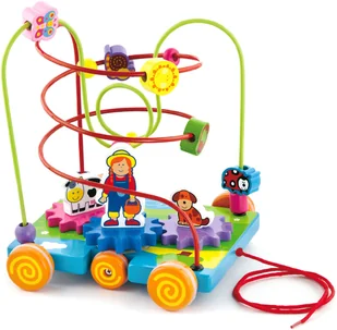 VIGA 50120 Edukacyjno-sensoryczny Labirynt Przeplatanka - Zabawki sensoryczne - miniaturka - grafika 6