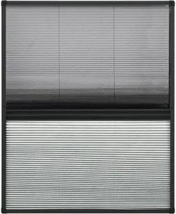 VidaXL Lumarko Plisowana moskitiera okienna z roletą, aluminium, 80x100 cm! 148683 VidaXL - Moskitiery - miniaturka - grafika 3