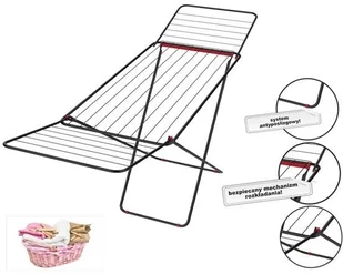 Pucuś Suszarka balkonowa czarna Elvin 18mb - Suszarki na ubrania - miniaturka - grafika 2