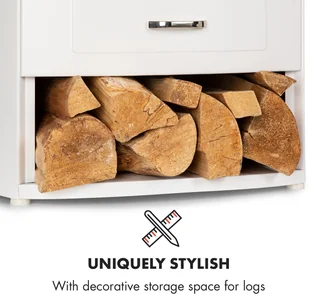Klarstein Klarstein Bormio WH, kominek elektryczny, 950/1900 W, termostat, timer tygodniowy, biały FP9-Bormio W - Kominki elektryczne Klarstein Klarstein Bormio WH, kominek elektryczny, 950/1900 W, termostat, timer tygodniowy, biały FP9-Bormio W - Kominki elektryczne - miniaturka - grafika 5