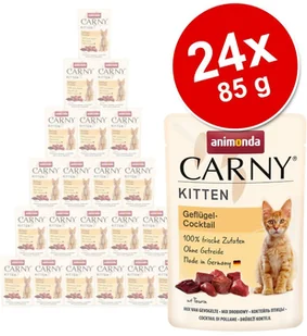 Animonda Carny Megapakiet Carny Kitten 24 x 85 g Wołowina i cielęcina z kurczakiem - Mokra karma dla kotów - miniaturka - grafika 2