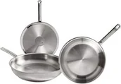 Zestawy garnków i patelni - WMF Patelnia Zestaw patelni z polerowanej stali nierdzewnej 20 24 i 28 cm - miniaturka - grafika 1