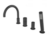 Baterie wannowe i prysznicowe - Metal-Hurt Bateria OVE BLACK wannowa 4-otworowa czarny mat BJV303/1B - miniaturka - grafika 1