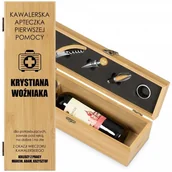 Gadżety dla niej i dla niego - Murrano Personalizowany Zestaw Akcesoriów i Skrzynka Do Wina Apteczka ZDW2-020 - miniaturka - grafika 1