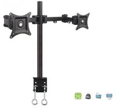 Techly Techly Uchwyt biurkowy LCD/LED 13-27 cali podwójny 2x10kg czarny AJTEYL000301740 - Uchwyty do monitorów - miniaturka - grafika 14