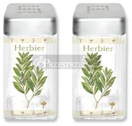 Pojemniki na przyprawy - Nuova Cer Easy life r2s SZKLANE POJEMNIKI NA SÓL I PIEPRZ - SOLNICZKA I PIEPRZNICZKA - Herbier - Zioła - miniaturka - grafika 1