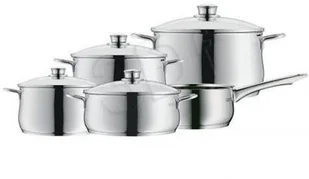 WMF Diadem Plus 5-częściowy komplet garnków z polerowanej stali szlachetnej Cromargan, krawędź ułatwiająca zlewanie, kompatybilny z kuchenkami indukcyjnymi, może być myty w zmywarce 0730356040 - Zestawy garnków i patelni - miniaturka - grafika 2