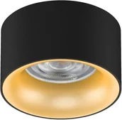 Oprawy, klosze i abażury - Maclean Oprawa podtynkowa tuba punktowa okrągła aluminiowa GU5.3 70x40mm kolor czarny/złoty MCE457 B/G - miniaturka - grafika 1